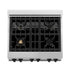 ZLINE 30" Autograph, Dual Fuel Range, White Door, RASZ-WM-30-MB