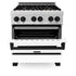 ZLINE 30" Autograph, Dual Fuel Range, White Door, RASZ-WM-30-MB
