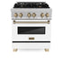 ZLINE 30" Autograph, Dual Fuel Range,RASZ-WM-30-CB