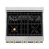 ZLINE 30" Autograph Edition, Dual Fuel Range, Gold Accents, RAZ-30-G
