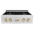 ZLINE 30" Autograph Rangetop, DuraSnow, Gold Accent, RTZ-30-G