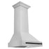 ZLINE 30" Autograph Stainless Wall Range Hood, White, 8654STZ-30-G