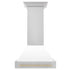ZLINE 30" Autograph Stainless Wall Range Hood, White, 8654STZ-WM30-G