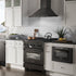 ZLINE 30" Black Stainless, Gas/Electric Oven, Brass Burners, RAB-BR-30