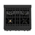 ZLINE 30" Black Stainless, Gas/Electric Oven, Brass Burners, RAB-BR-30