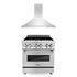 ZLINE 30" Bundle Range RA30 &  Wall Range Hood KB-30, 2KP-RARH30