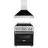 ZLINE 30" Bundle Range RAS-BLM-30 & Range Hood 8654BLM-30, 2KP-RASBLMRH30