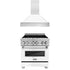 ZLINE 30" Bundle Range RAS-WM-30 & Range Hood 8654WM-30, 2KP-RASWMRH30