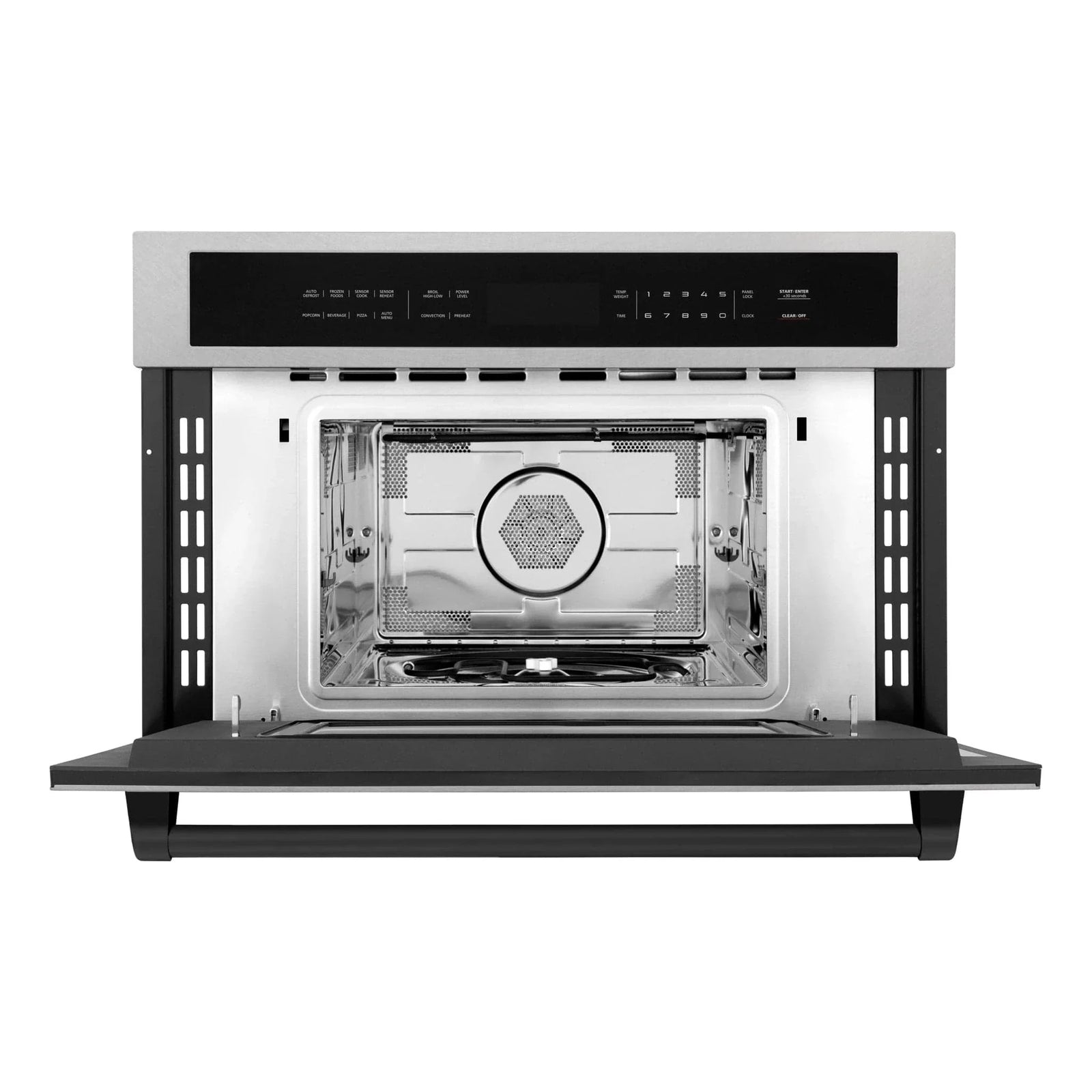 ZLINE 30” Convection Microwave, Stainless Steel, Black MWOZ-30-SS-MB