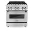 ZLINE 30" Dual Fuel Oven Range, Stainless Steel, Brass Burners, RA-BR-30