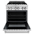 ZLINE 30" Dual Fuel Oven Range, Stainless Steel, Brass Burners, RA-BR-30