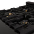 ZLINE 30" Dual Fuel Range, Black Stainless, Champagne Bronze, RABZ-30-CB