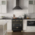 ZLINE 30" Dual Fuel Range, Black Stainless, Champagne Bronze, RABZ-30-CB