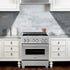 ZLINE 30" Dual Fuel Range, DuraSnow, Stainless, Brass Burners, RAS-SN-BR-30