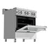 ZLINE 30" Dual Fuel Range, DuraSnow, Stainless, White Matte Door, RAS-WM-30