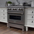 ZLINE 30" Dual Fuel Range, Snow Stainless, Snow Stainless Door, RAS-SN-30