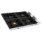 ZLINE 30" Gas Cooktop with 4 Gas Brass Burners and Black Porcelain Top RC-BR-30-PBT