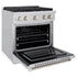 ZLINE 30 in. 4.2 cu. ft. 4 Burner Gas Range with Convection Gas Oven in Stainless Steel, SGR30