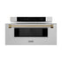 ZLINE 30" Microwave Drawer, Stainless Steel, Bronze MWDZ-30-SS-CB