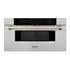 ZLINE 30" Microwave Drawer, Stainless Steel, Gold MWDZ-30-G