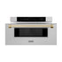 ZLINE 30" Microwave Drawer, Stainless Steel, Gold MWDZ-30-SS-G