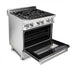 ZLINE 30" Professional Dual Fuel Range, Snow Finish Door, RA-SN-30