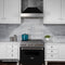 ZLINE 30" Professional Dual Fuel Range, Snow Stainless, Black Matte Door, RAS-BLM-30