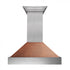 ZLINE 30" Snow Finish Wall Range Hood, Hammered Copper Shell, 8654HH-30