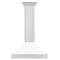 ZLINE 30" Stainless Steel Range Hood with White Matte Shell and Stainless Steel Handle  KB4STX-WM-30