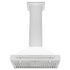 ZLINE 30" Stainless Steel Range Hood with White Matte Shell and Stainless Steel Handle  KB4STX-WM-30
