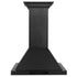 ZLINE 30" Wall Range Hood, Black Stainless, Crown Molding, BSKBNCRN-30