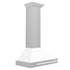 ZLINE 30" White Matte Range Hood, Stainless Steel Handle KB4SNX-WM-30