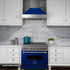 ZLINE 30"Dual Fuel Range, Snow Stainless, Blue Gloss Door, RAS-BG-30