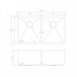 ZLINE 33" Undermount Double Bowl Sink, Stainless Steel, SR50D-33