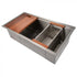 ZLINE 33" Undermount Single Bowl Ledge Sink, Stainless with Accessories, SLS-33