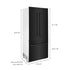 ZLINE 36" 19.6 cu. ft. 3-Door French Door Freezer Refrigerator with Internal Water and Ice Dispenser in Black Stainless Steel - RBIV-BS-36