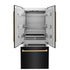 ZLINE 36" Autograph 19.6 cu. ft. 3-Door French Door Fridge Water/Ice Dispenser Black Stainless Steel Gold Accents RBIVZ-BS-36-G