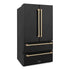ZLINE 36" Autograph 22.5 cu. ft French Door Refrigerator with Ice Maker in  Black Stainless Steel RFMZ-36-BS-CB