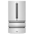 ZLINE 36" Autograph 22.5 cu. ft French Door Refrigerator with Ice Maker in Fingerprint Resistant Stainless Steel RFMZ-36-MB