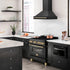 ZLINE 36" Autograph Black Stainless Wall Range Hood, Bronze, BS655Z-36-CB