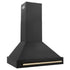 ZLINE 36" Autograph Black Stainless Wall Range Hood, Bronze, BS655Z-36-CB