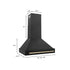 ZLINE 36" Autograph Black Stainless Wall Range Hood, Bronze, BS655Z-36-CB