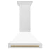ZLINE 36" Autograph DuraSnow White Range Hood 8654SNZ-WM36-CB