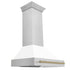 ZLINE 36" Autograph DuraSnow White Range Hood 8654SNZ-WM36-CB