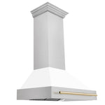 ZLINE 36" Autograph DuraSnow White Range Hood 8654SNZ-WM36-G