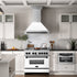 ZLINE 36" Autograph DuraSnow White Range Hood 8654SNZ-WM36-MB