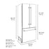 ZLINE Autograph Edition French Door Refrigerator, Internal Water, Ice Dispenser, White Matte, Champagne Bronze Accents RBIVZ-WM