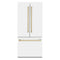 ZLINE Autograph Edition French Door Refrigerator, Internal Water, Ice Dispenser, White Matte, Champagne Bronze Accents RBIVZ-WM