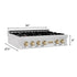 ZLINE 36" Autograph Edition Rangetop, DuraSnow, Gold Accent, RTSZ-36-G