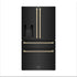 ZLINE 36" Autograph French Door Refrigerator with Water and Ice Dispenser in  Black Stainless Steel RFMZ-W-36-BS-CB